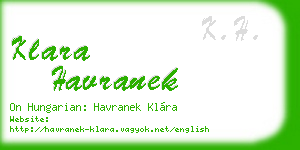 klara havranek business card